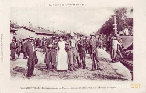 Embarquement de soldats blessés  (Varangéville)